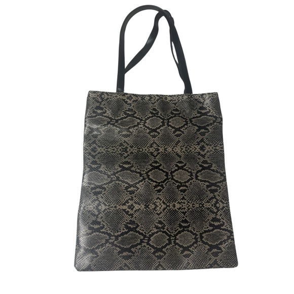 Chico's faux leather Snake Print Tote Bag shoulder bag - Picture 1 of 10